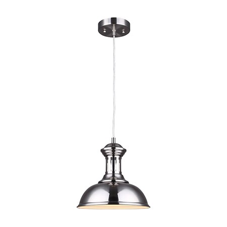 Canarm Indigo, Ipl450B01Bn, One Light Cord Pendant, White Interior, 100W Type IPL450B01BN